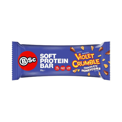 BSc Violet Crumble Soft Protein Bar Chocolate Honeycomb | 55g