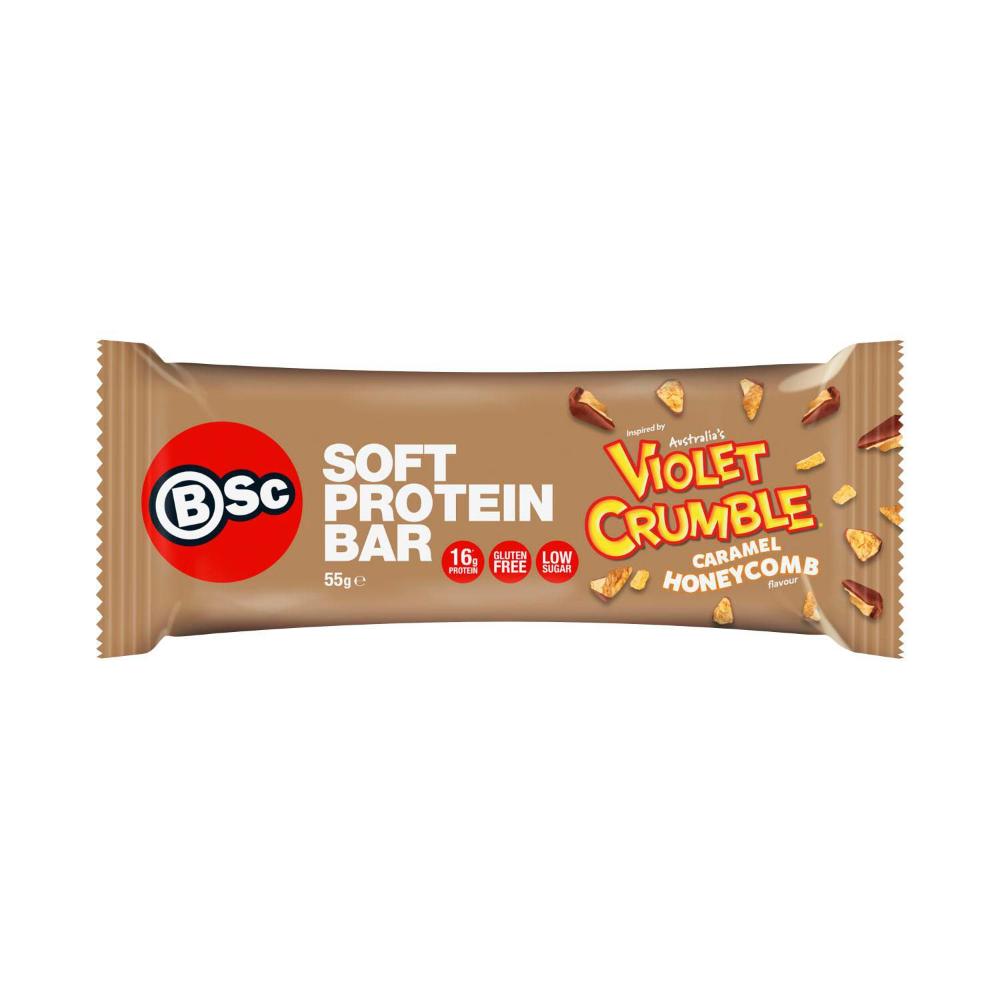BSc Caramel Honeycomb Violet Crumble Soft Protein Bar | 55g