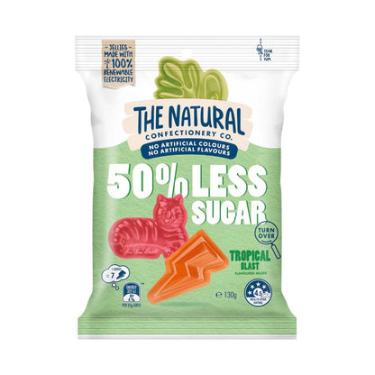 The Natural Confectionery Co. 50% Less Sugar Tropical Blast Lollies | 130g