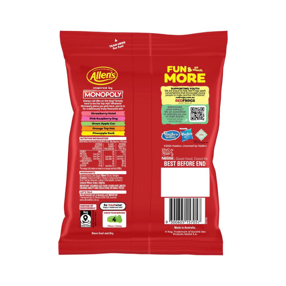 Limited Edition Allen's Monopoly Gummies | 160g