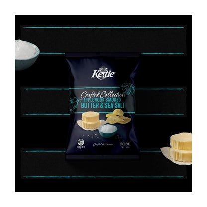 Applewood Smoked Butter & Sea Salt Chips | Kettle Crafted Collection | 150g
