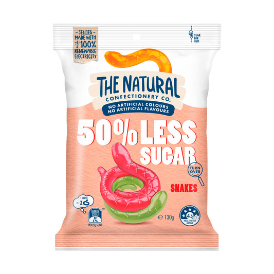 The Natural Confect Co. 50% Less Sugar Snakes | 130g