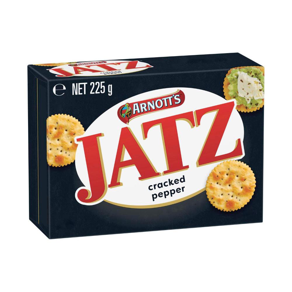 Jatz Box Arnott's Jatz Cracked Pepper Crackers | 225g – Australian Snacks