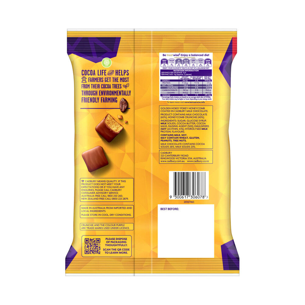 Cadbury Crunchie Chunks | Chocolate Coated Honeycomb | 260g