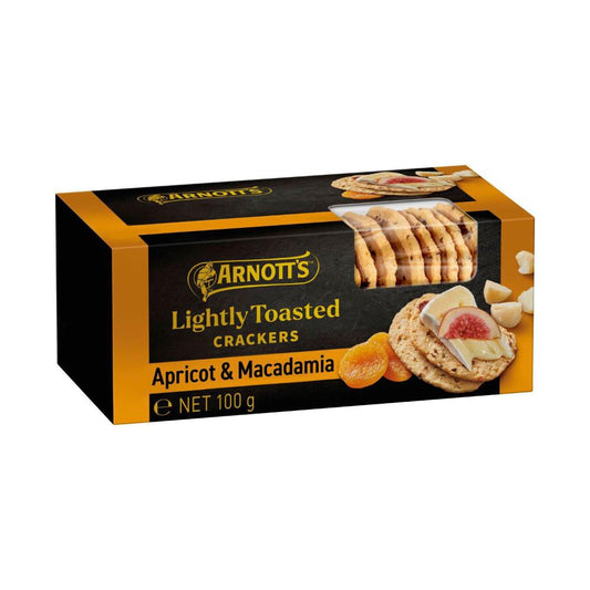 Arnott's Gold Label Lightly Toasted Crackers Apricot & Macadamia | 100g