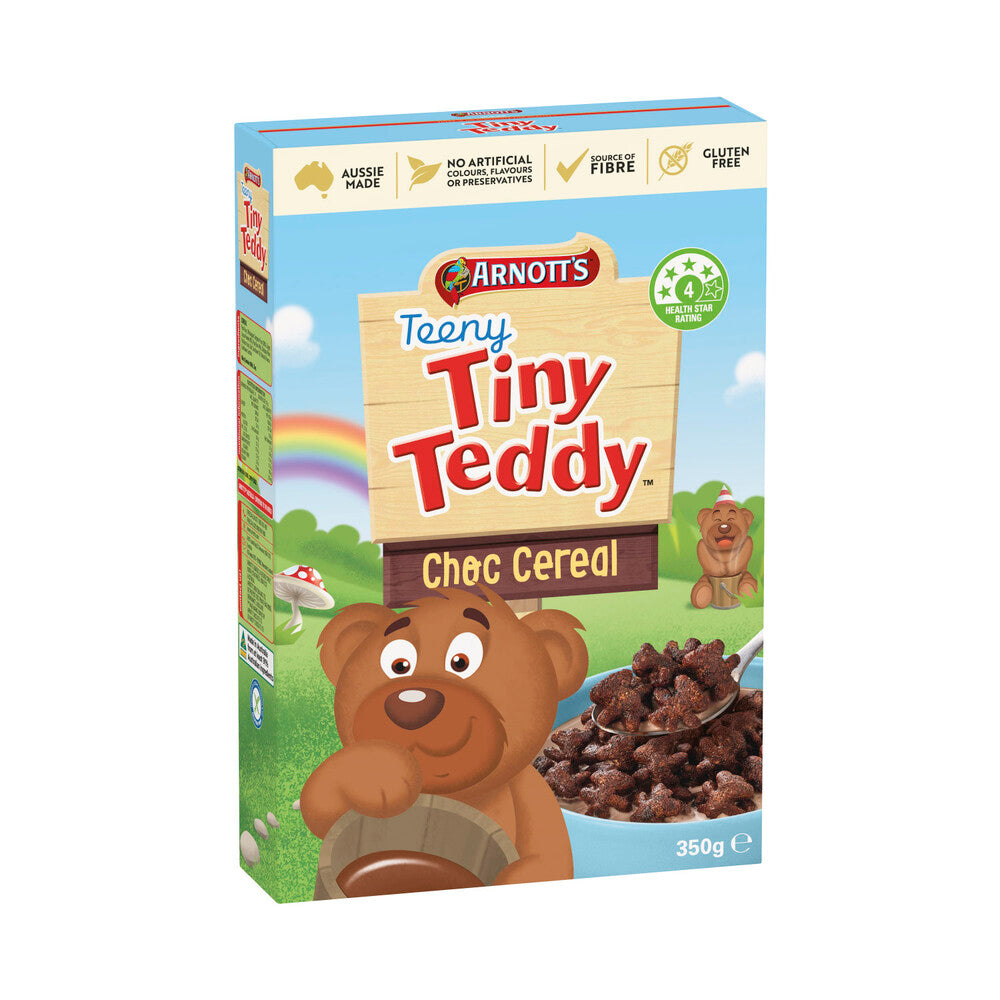 Arnott's Teeny Tiny Teddy Choc Cereal | Chocolate Flavored Cereal | 350g