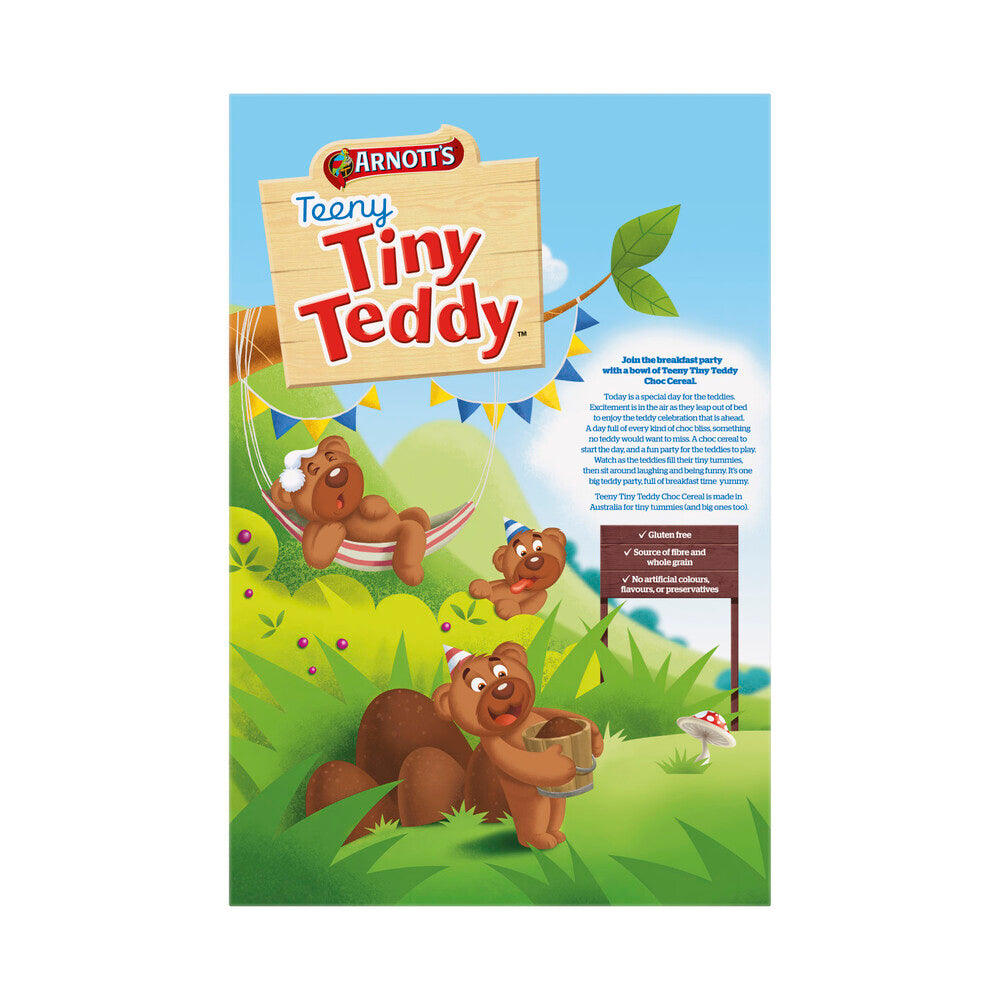 Arnott's Teeny Tiny Teddy Choc Cereal | Chocolate Flavored Cereal | 350g