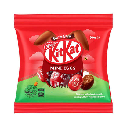 Nestle KitKat Mini Eggs | Kit Kat Milk Chocolate Mini Easter Eggs Bag | 90g