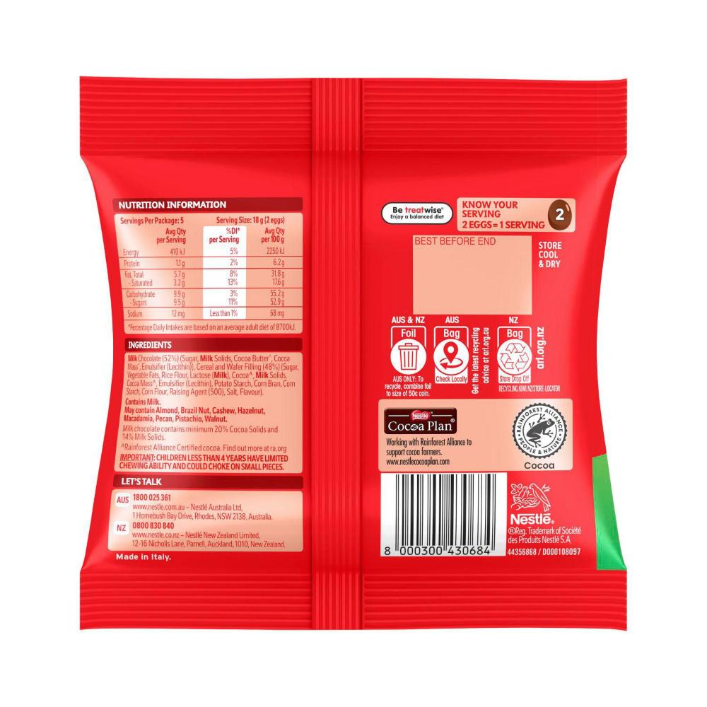 Nestle KitKat Mini Eggs | Kit Kat Milk Chocolate Mini Easter Eggs Bag | 90g