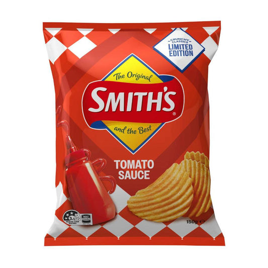 Limited Edition Smith’s Tomato Sauce Crinkle Potato Chips | 150g
