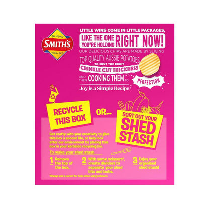 Smith's Salt & Vinegar Multipack Potato Chips | 8 Pack | 152g