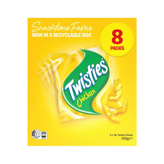 Twisties Chicken Multipack Chips | 8 Pack | 152g