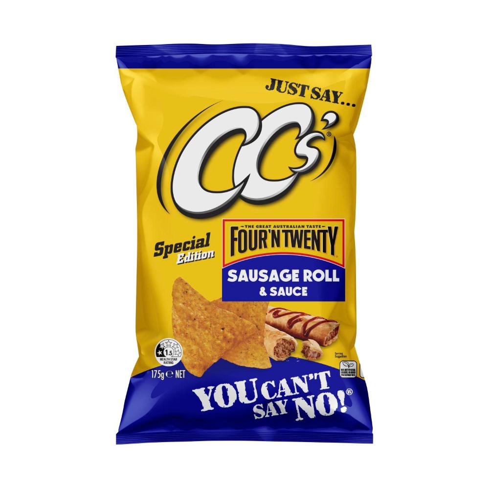 CC's Four'N Twenty Sausage Roll Corn Chips | 175g