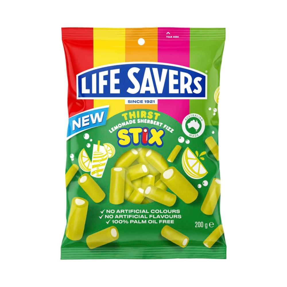 Life Savers Thirst Lemonade Sherbert Fizz Stix | 200g