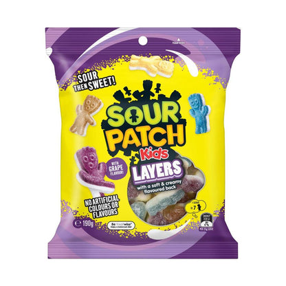 Sour Patch Kids Layers | Chewy Gummy Lollies | 190g