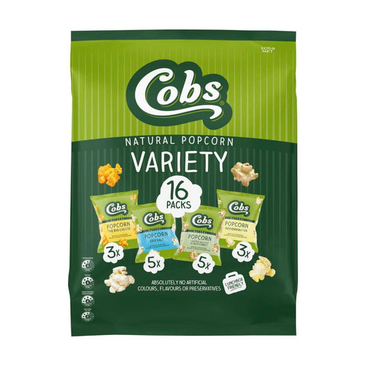 Cobs Flavored Popcorn Variety Bag | 16 Packs (205g)