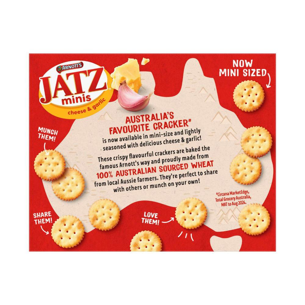 Arnott's Jatz Minis Cheese & Garlic Crackers | 170g