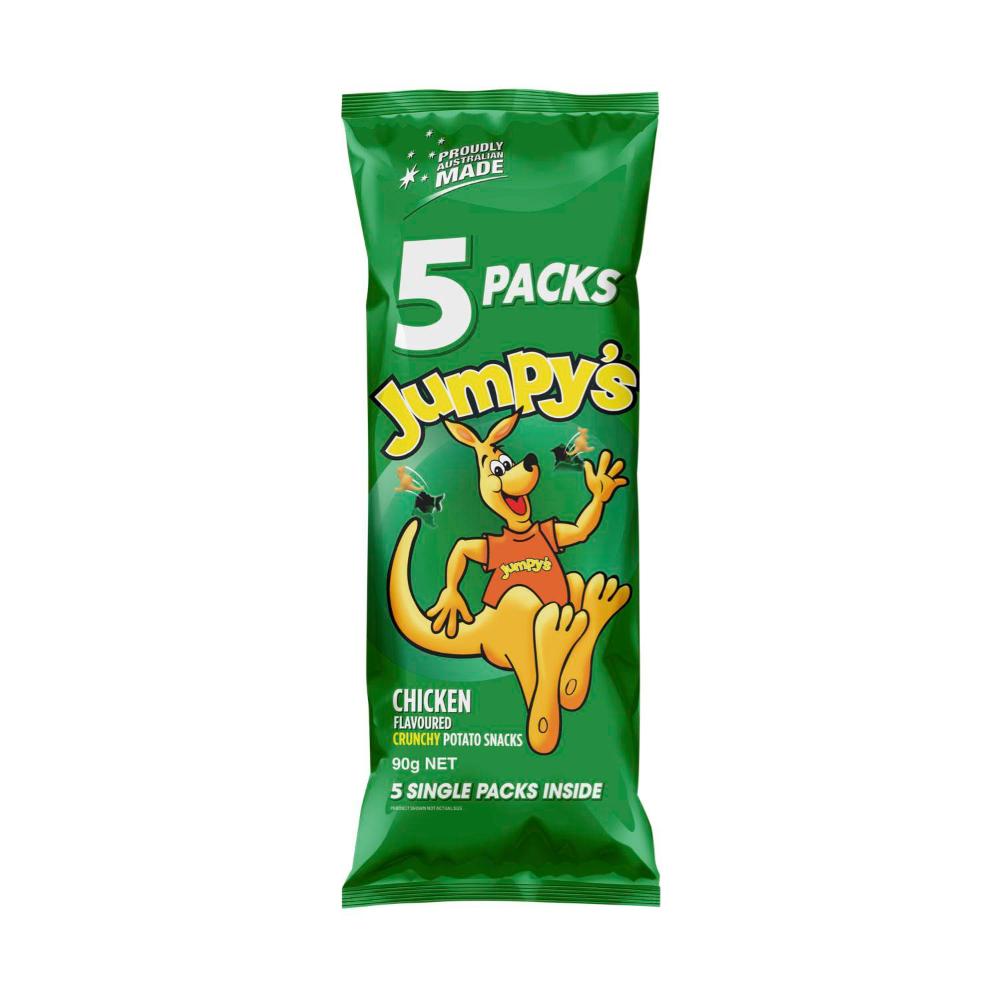 Jumpy's Kangaroo Shaped Chicken Potato Chips Multipack | 5 Pack | 90g