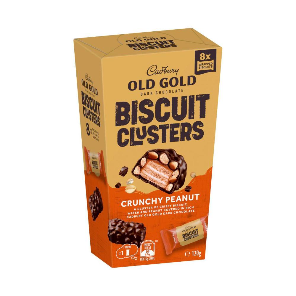 Old Gold Dark Chocolate Biscuit Clusters Crunchy Peanut | 120g