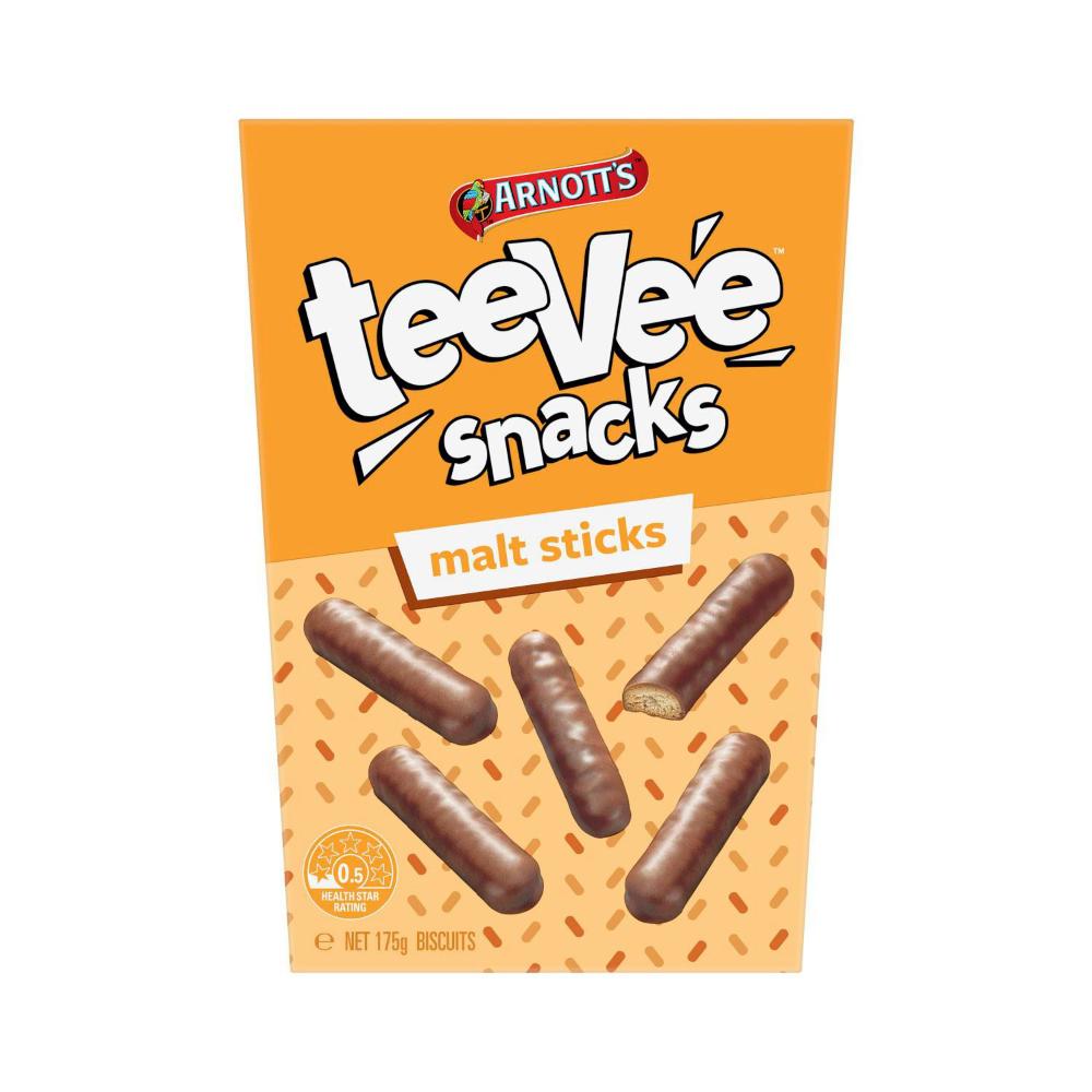 Arnotts TeeVee Snacks Biscuits Malt Sticks | 175g