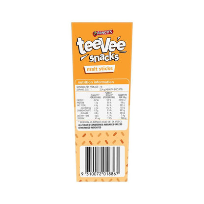 Arnotts TeeVee Snacks Biscuits Malt Sticks | 175g