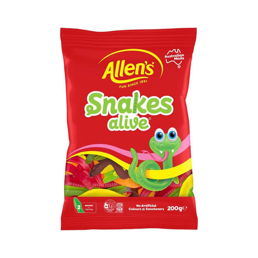 Allen's Lollies Snakes Alive Lolly Bag | 200g