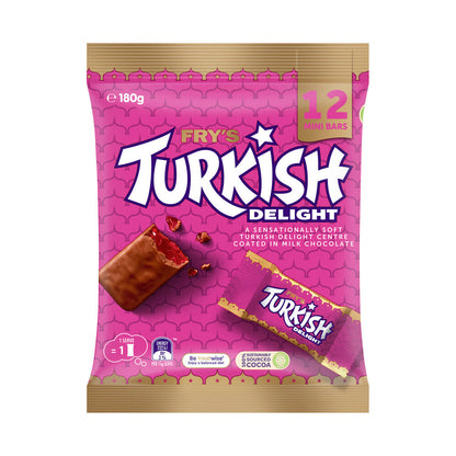 Cadbury Fry's Turkish Delight Chocolate Sharepack 12 Pack | 180g