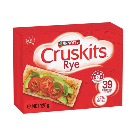 Arnott's Cruskits Rye 97% Fat Free Crispbread | 125g