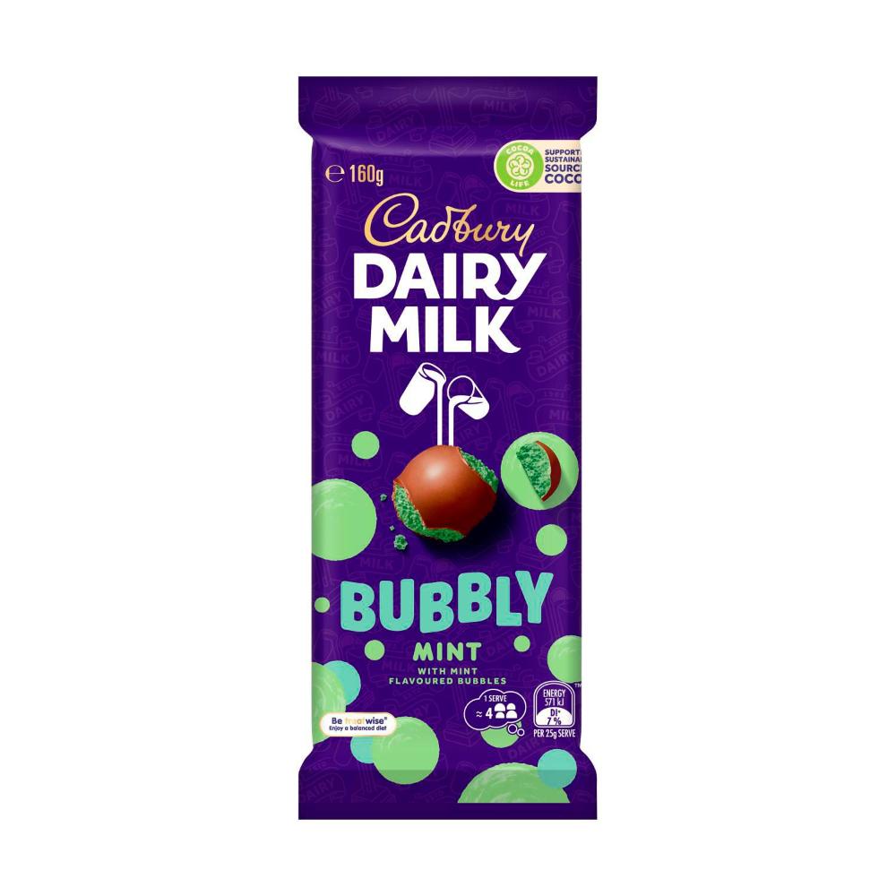 Cadbury Bubbly Mint Chocolate Block | 160g