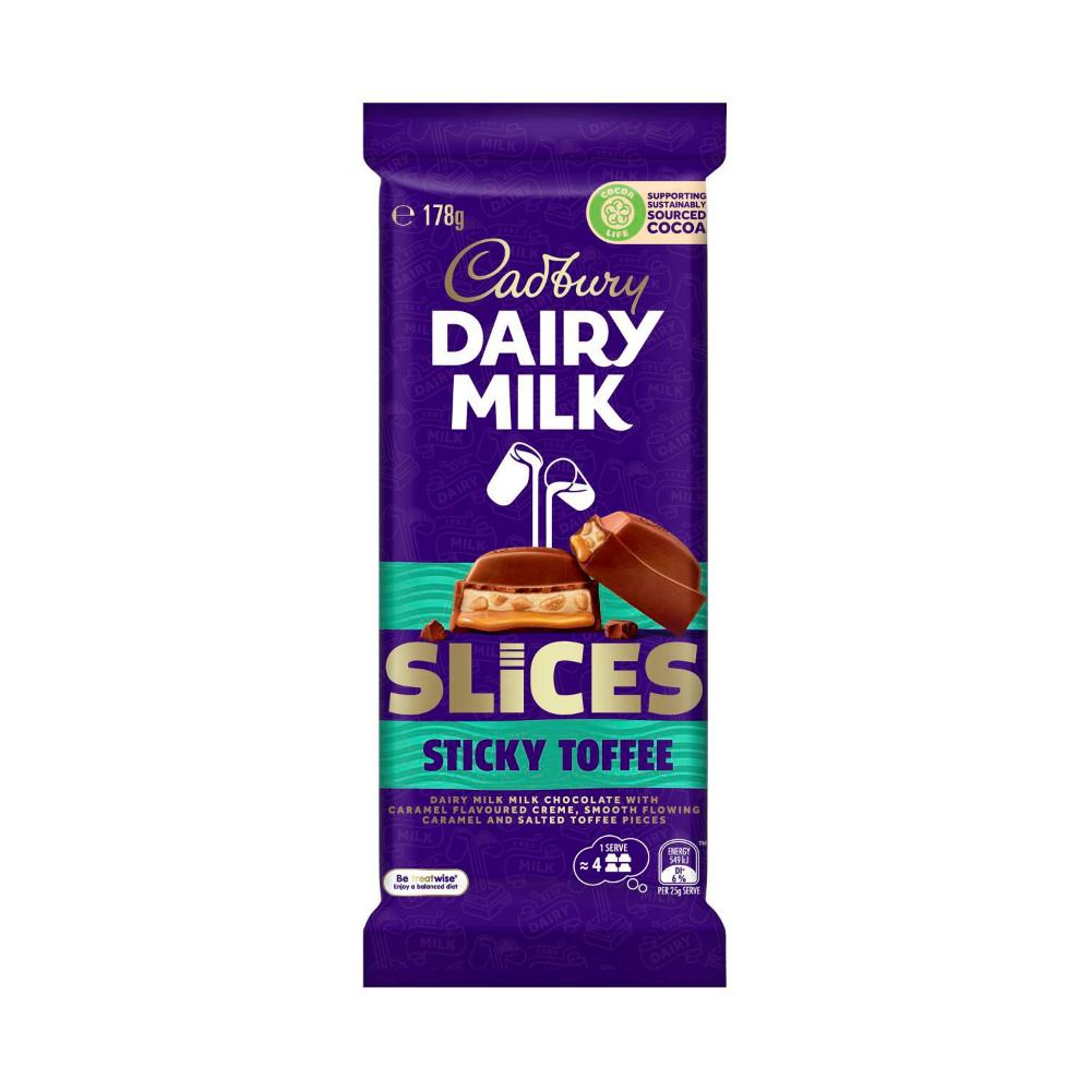 Cadbury Slices Sticky Toffee Chocolate Block | 178g