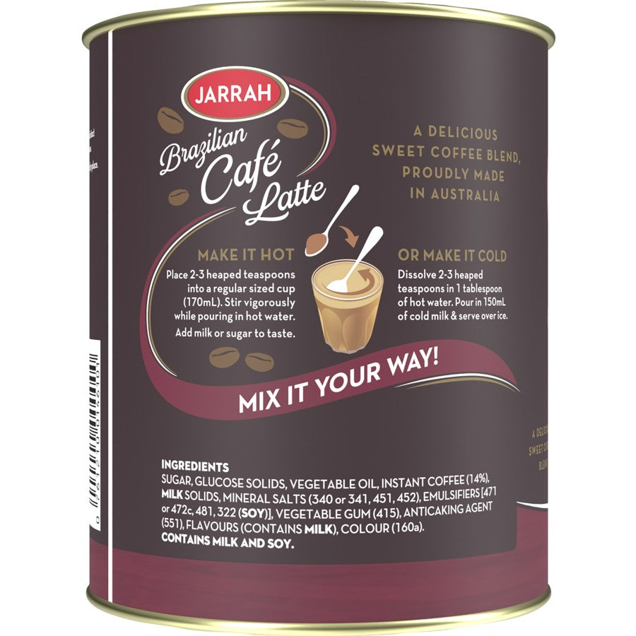 Instructions for brewing a Brazilian cafe latte.