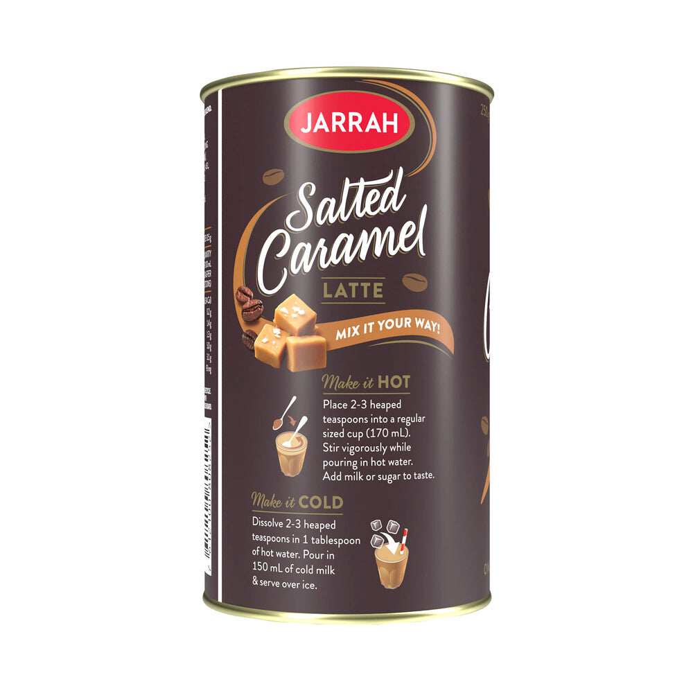 Hot and cold brewing instructions for Jarrah salted caramel coffee.