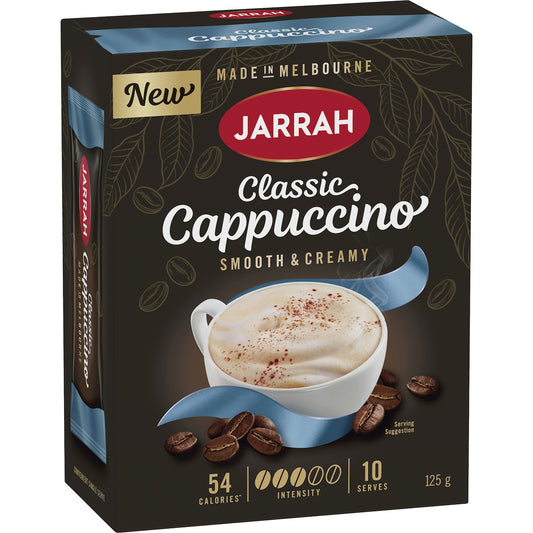 Jarrah Classic Cappuccino in a box of 10 sticks.