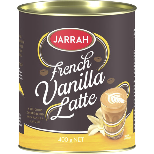 400g tin of Jarrah French Vanilla Latte.