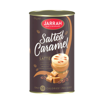 Jarrah Salted Caramel Latte in a 250g tin.