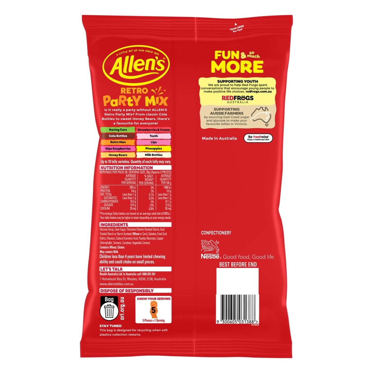Allen's Retro Party Mix Lollies | 1kg